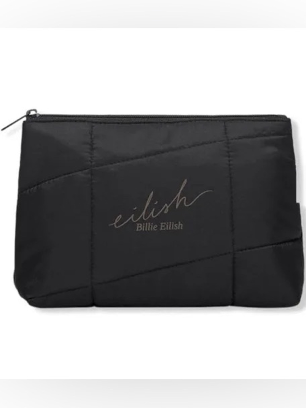 Billie Eilish 3-Piece Body Lotion Shower Gel Black Puffer Cosmetic Bag Set NWT
